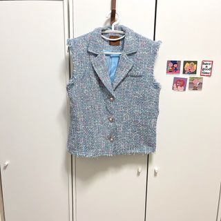 全新🇰🇷小香風背心 附綁帶
