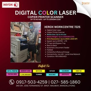 🔥 Digital Color Laser Copier Printer Scanner | Xerox Workcentre 7225 | REFURBISHED