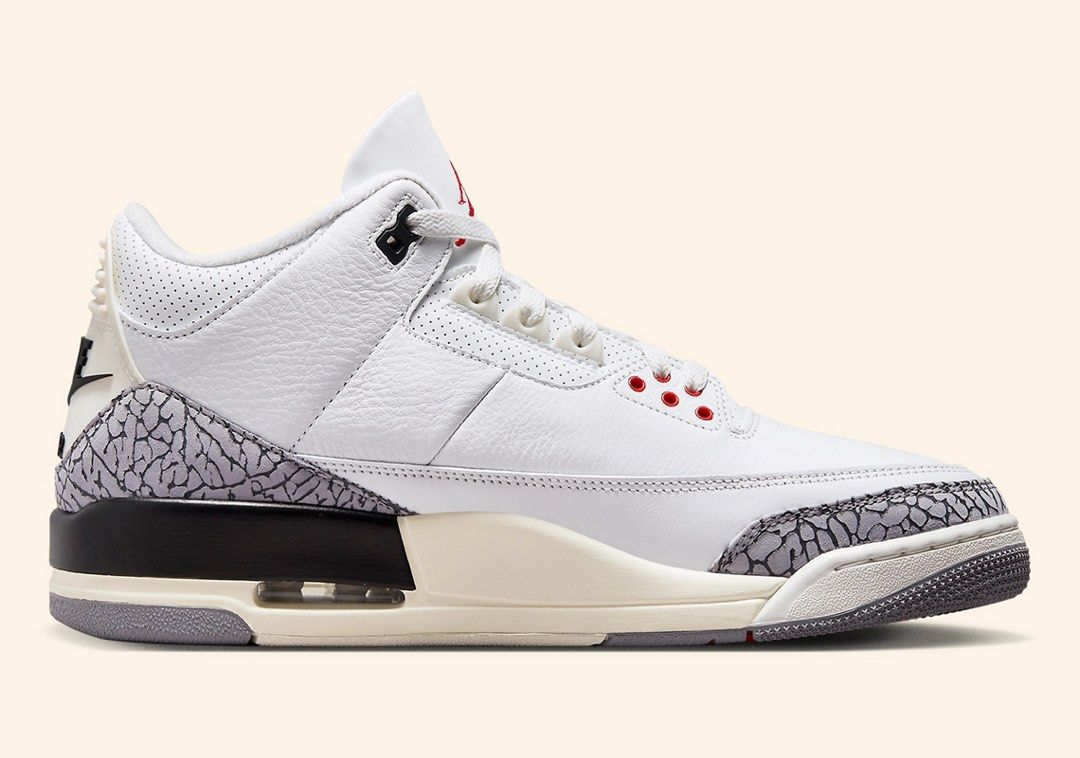 Rematched Air Jordan 3 White Cement Reimagined Men s Fashion