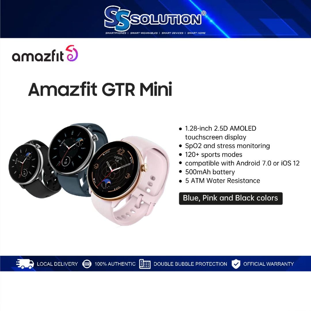 READY STOCK] Amazfit GTR Mini Smartwatch - Original 1 Year