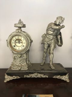 Antique New Haven Figural Mantle Clock