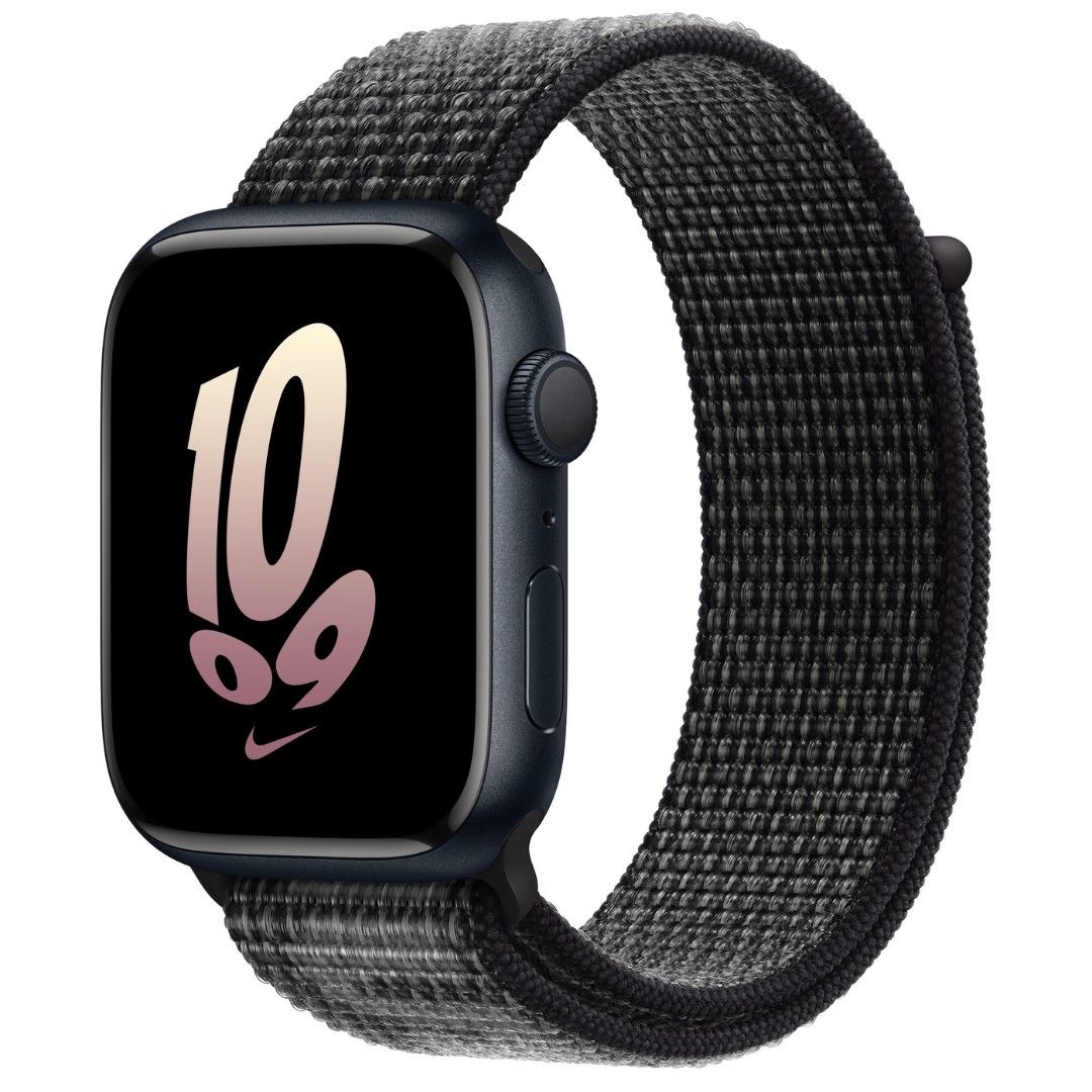 Apple Watch Series 8 GPS 45mm午夜色鋁金屬錶殼黑色配雪峰黑色Nike