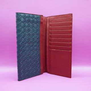 Authentic Bottega Veneta Long Wallet Duo Colour