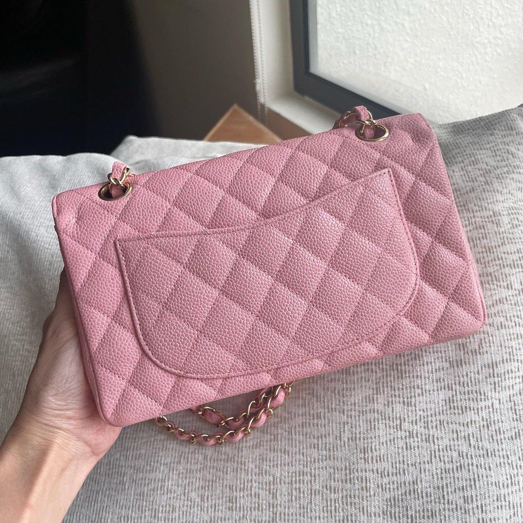 pink and gold chanel bag authentic