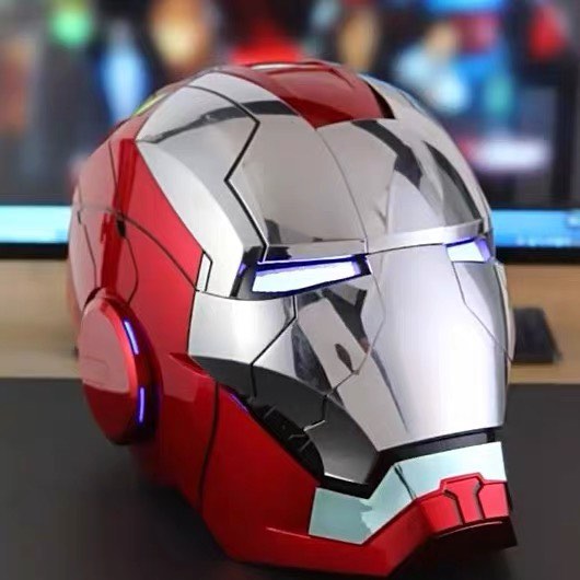 AutoKing Iron man helmet (silver edition), Hobbies & Toys, Toys & Games on  Carousell