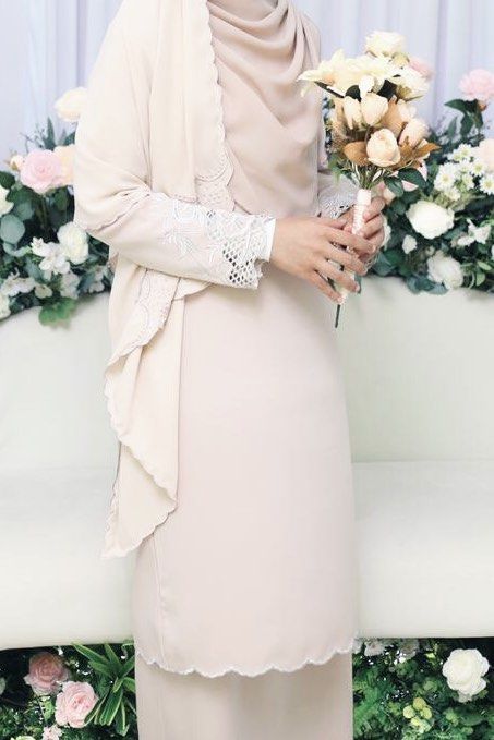 Dress tunang simple hot sale