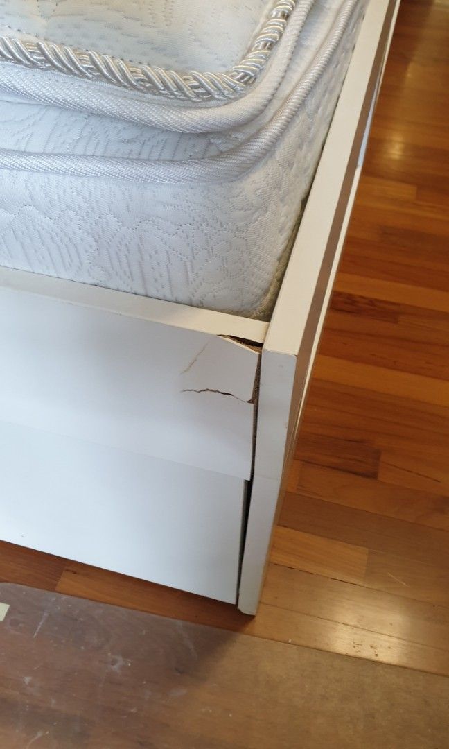 Bed frame queen ikea able to fit non ikea mattress, Furniture & Home