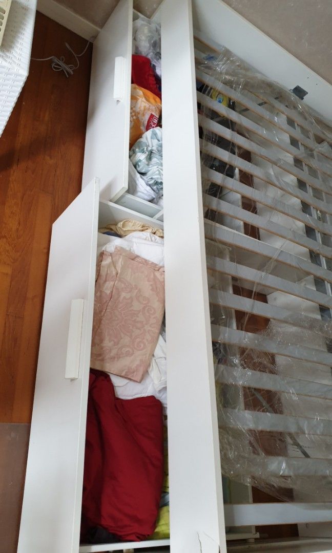 Bed frame queen ikea able to fit non ikea mattress, Furniture & Home