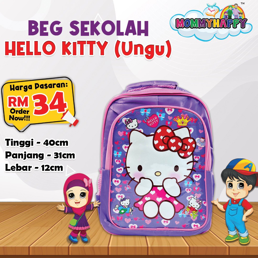 Bag sekolah hotsell hello kitty