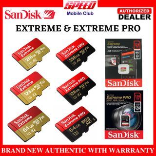 Best Quality SanDisk Extreme & SanDisk Extreme Pro Micro SD Memory Cards |  32GB & 64GB & 128GB & 256GB | SanDisk Offical Warranty | Cash On Delivery Available!!!