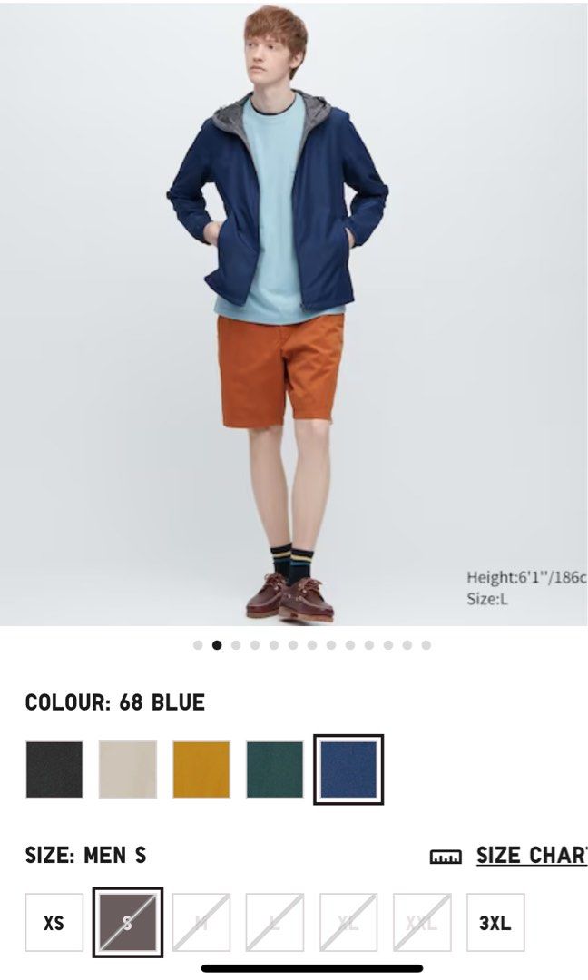 Blue reversible parka