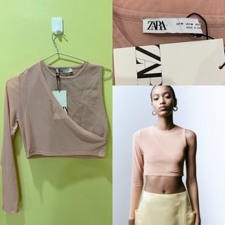 BNWT ZARA TULLE ASYMMETRIC TOP