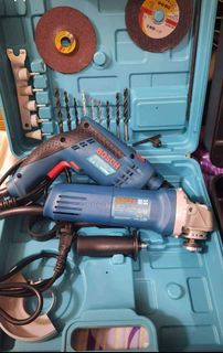 Bosch impact drill and grinder set Germany