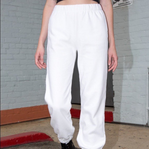Brandy melville rosa sweatpants hot sale white