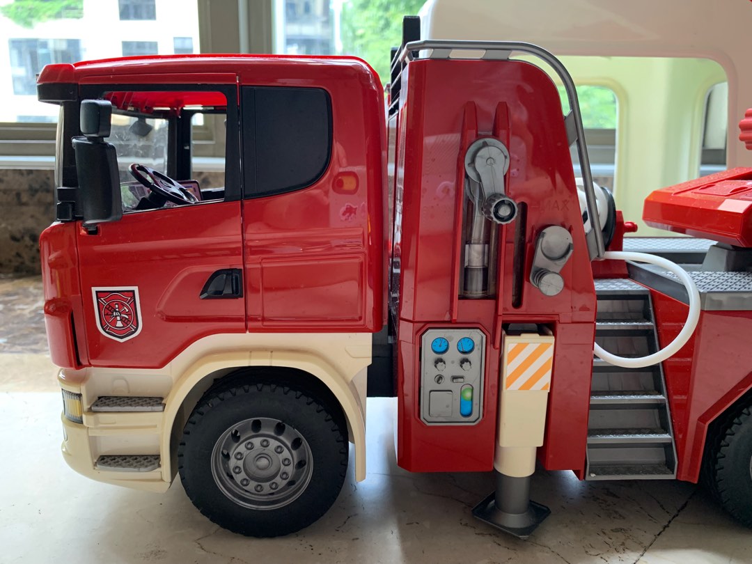 (142 on Amazon) Bruder Toys Scania Fire Engine Vehicle Toy with water