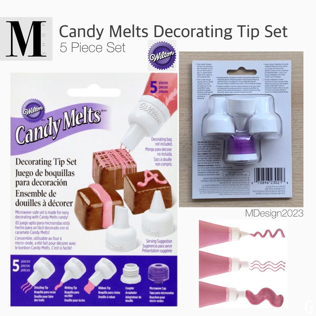 Wilton 5-Piece Candy Melt Decorating Tip Set