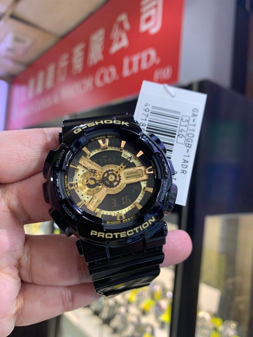 CASIO BLACK GOLD ANALOG DIGITAL GA110GB SERIES G-SHOCK GA-110GB