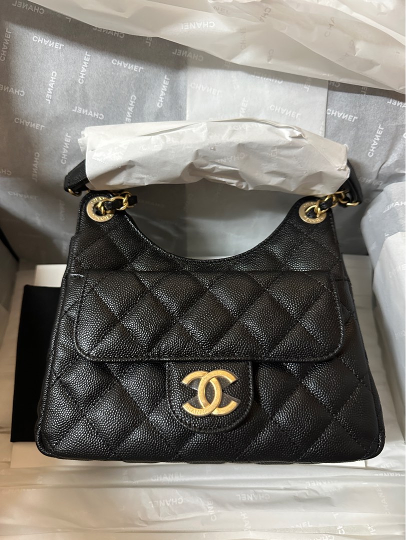 Chanel 23p Small Hobo Caviar, Luxury, Bags & Wallets on Carousell