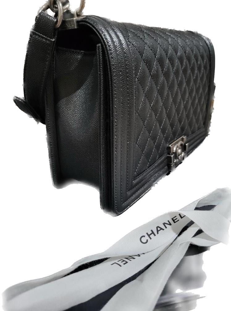 Chanel Caviar Le Boy (Category: Luxury Bags & Wallets) located in Quezon City. Submitted by luxurybrokerph (Listing ID 1221025914, Image 3). Description: With store receipt Comes with complete inclusions .
