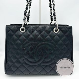Chanel GST Caviar SHW Black