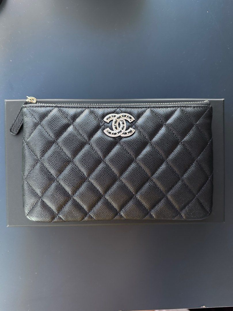 BNIB Chanel Small O Case (Caviar), Women's Fashion, Bags & Wallets, Purses  & Pouches on Carousell