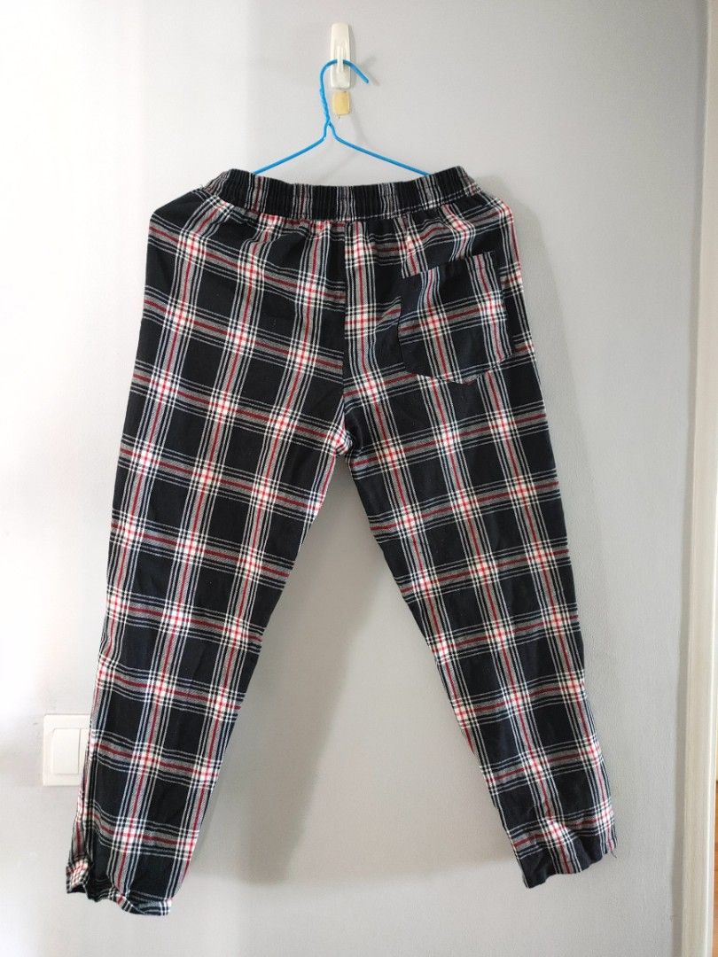 Chequered joggers sale