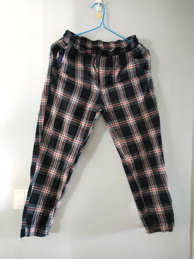 Chequered joggers clearance