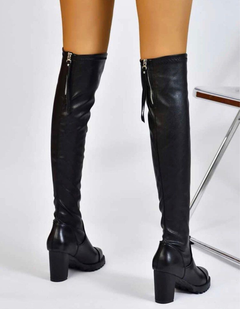 Knee high boots deals 2 inch heel