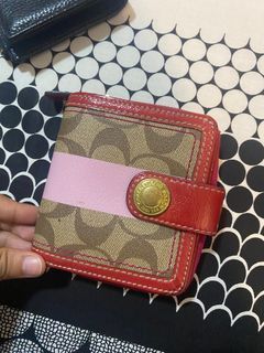 coach small wallet leather