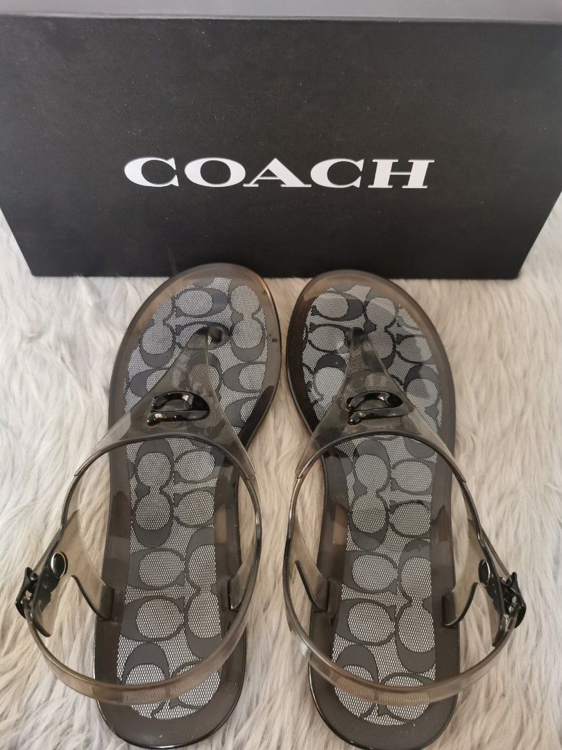 Coach-Natalee Jelly Sandals (Category: Flats & Sandals) located in Quezon City. Submitted by samiganskitchen (Listing ID 1220941708, Image 3). Description: ✅💯Guaranteed Authentic from Canada ✅Size US 8 (black) ✅With Footwear Care Booklet.