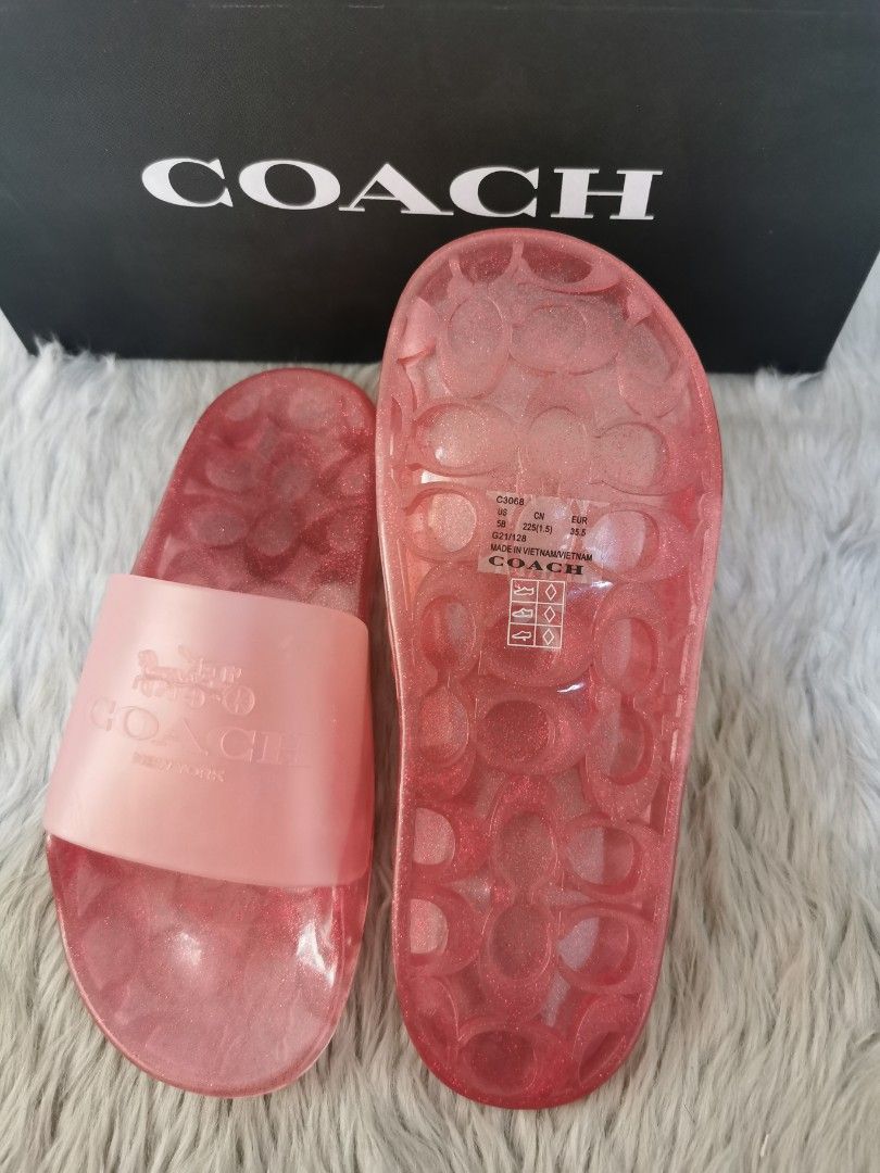 CoachUlyssa Rubber Slides, Women's Fashion, Footwear, Slippers and