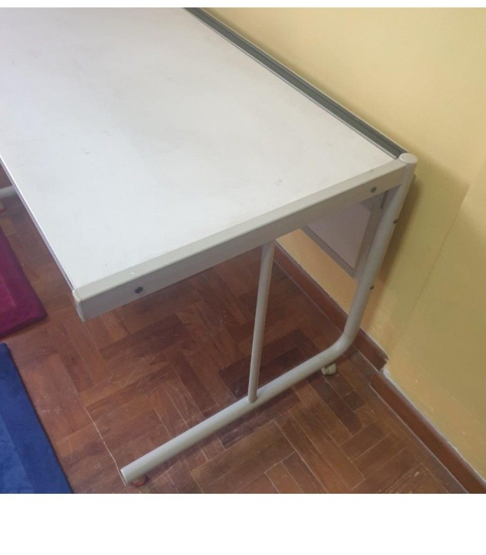 Computer Table, study table, gaming table (Category: Tables & Sets) located in Singapore. Submitted by smurfyy65 (Listing ID 1221022698, Image 3). Description: Selling away as not using anymore. Very strong table material. Computer table or study table. Price Negotiable. self collect. selling away ASAP. L - 47 Feet / 14m W - 32 Feet / 9.7m H - 28 Feet / 8.5m.