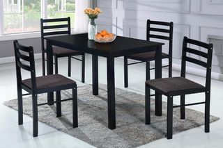 Concord 5 Pieces Dining Set Chair (Black/White) High-Quality Product!