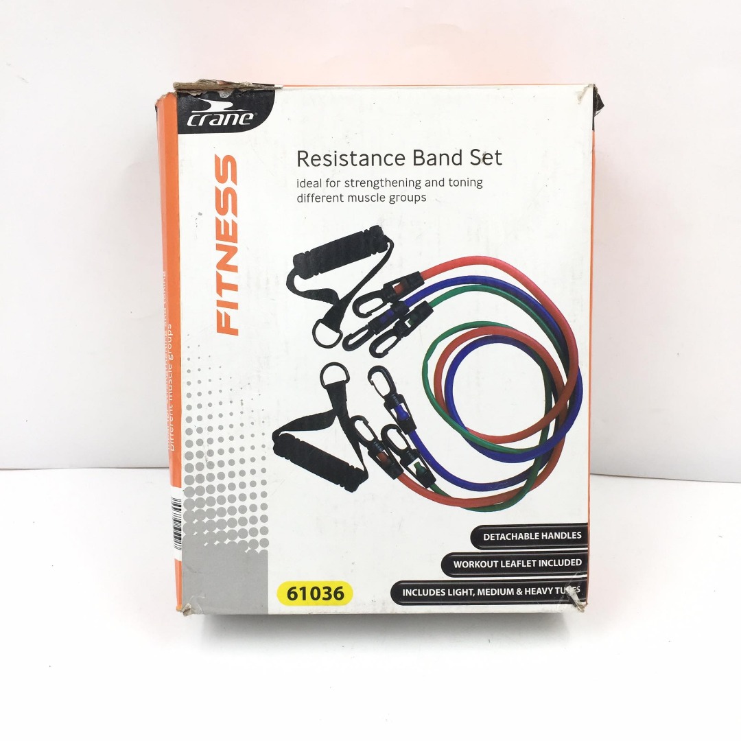 CRANE Fitness Resistance Band & Jumping Rope Set on Carousell