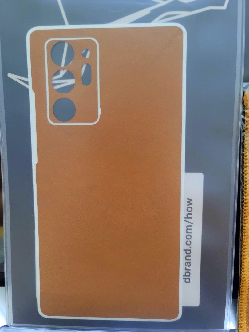 dbrand Leather skin for iPhone 13 & Note 20 (Category: iPhone 13 Series) located in Marikina City. Submitted by theenchantedcloset.ph (Listing ID 1140573879, Image 2). Description: For sale: Limited edition dbrand leather (Tan) skins. iPhone 13 Pro Max - Php 2500 (1 pc) Samsung Note 20 Ultra - Php 2500 (1 pc) Inclusion: Leather skin dbrand Microfiber cloth dbrand packaging Also selling dbrand Tempered Glass for iPhone 13 Mini in box - Php 1,250 D