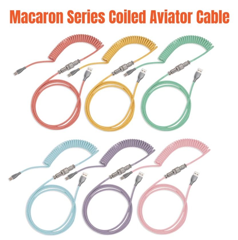 Wooting Detachable USB-C Coiled/Straight Cable Set