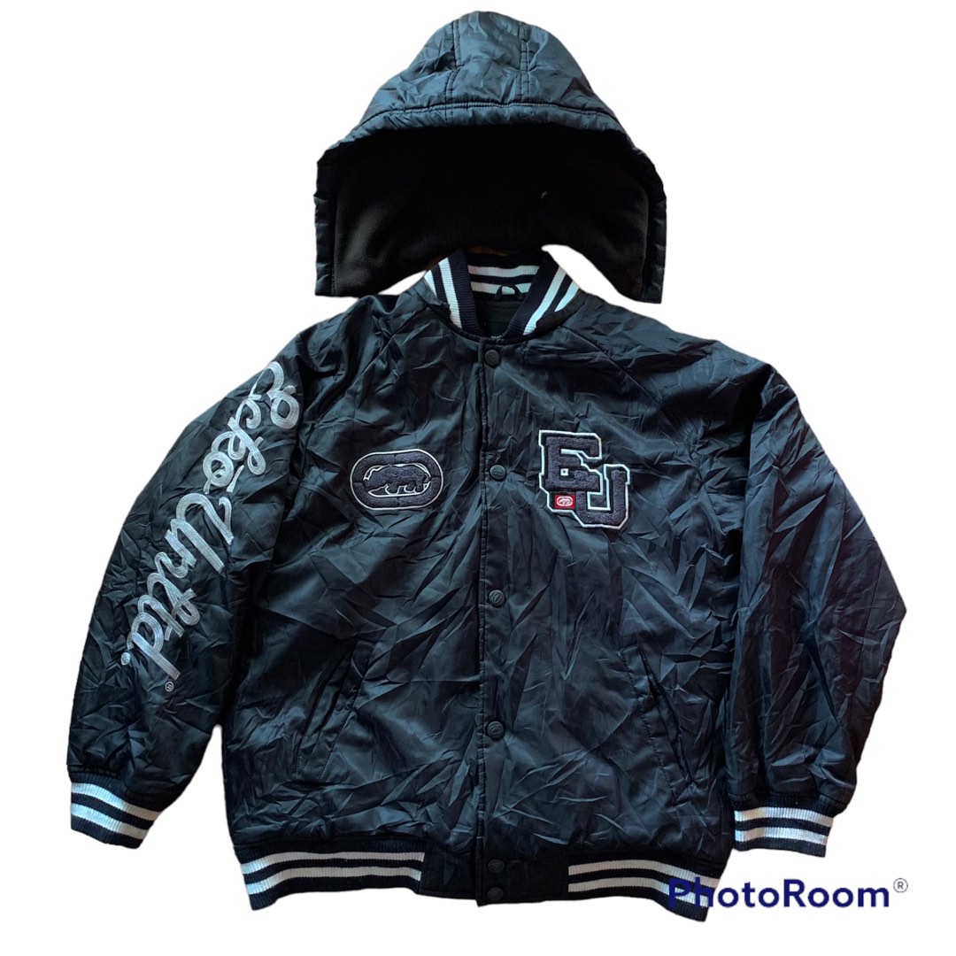 Ecko Varsity Jacket w/hood on Carousell