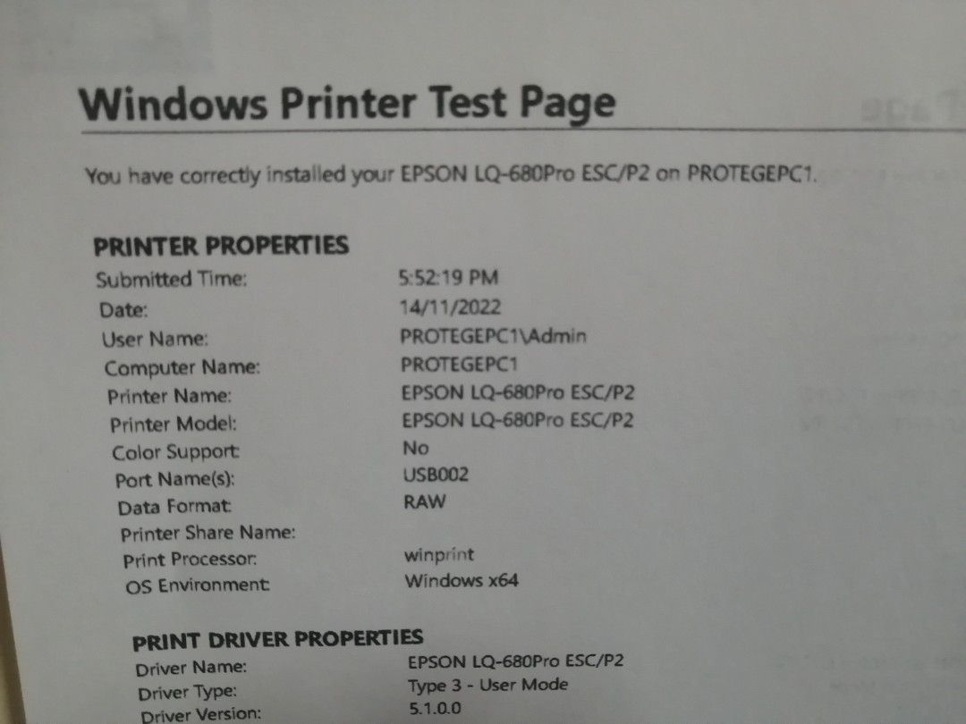 Epson LQ 680 Pro Dot Matrix printer, Computers & Tech, Printers
