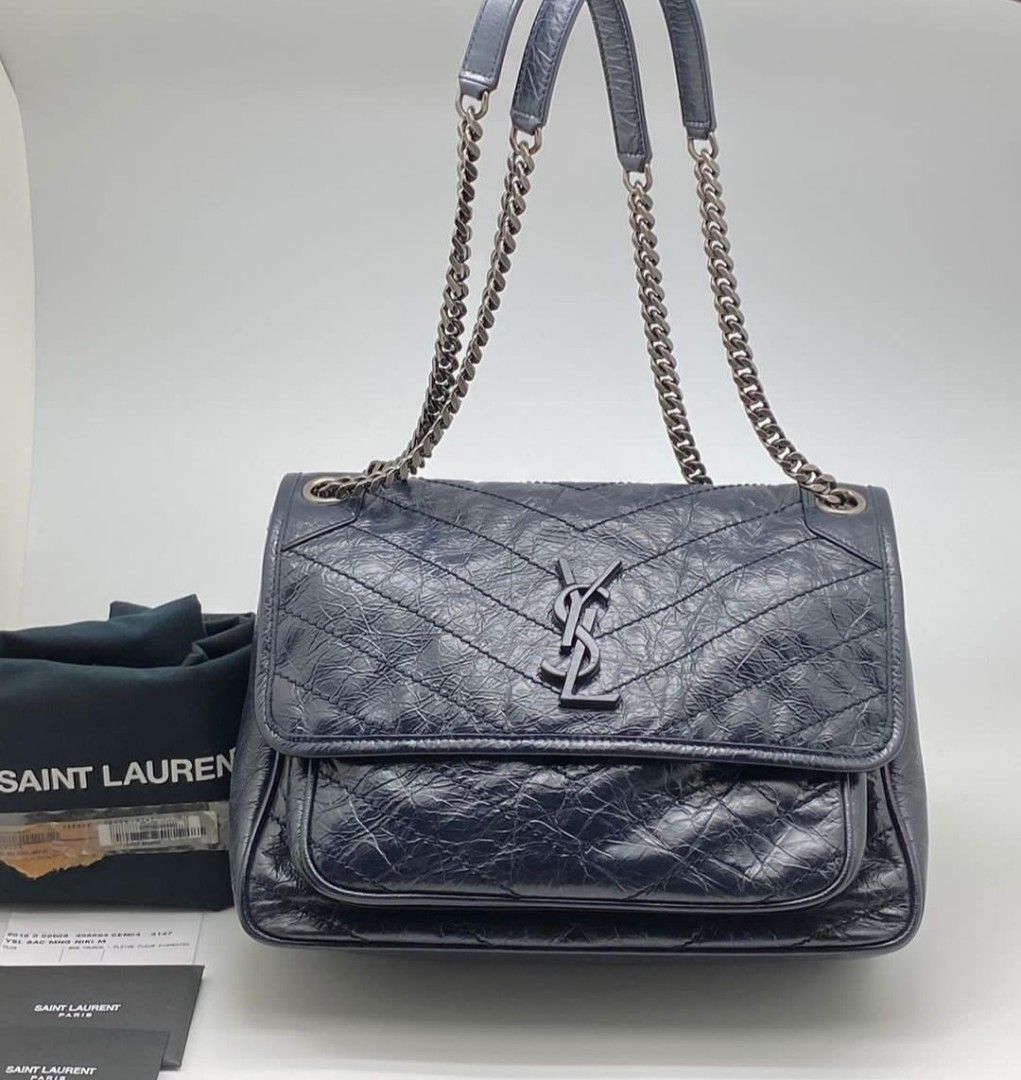 Fast Sale VGC YSL Niki Medium Deep Marine sz 27.5 x 21 x 10 cm Comes with care card year tag dustbag and original receipt 2018 Nett Exclude