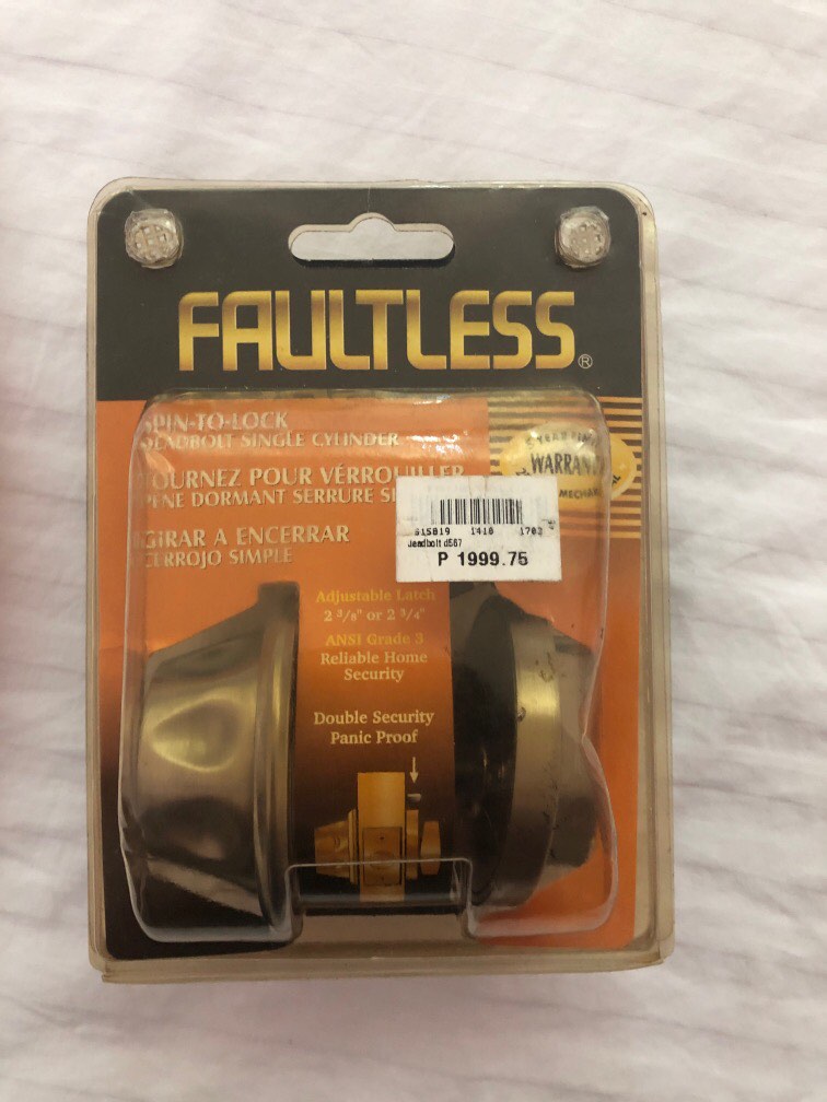 Faultless deadbolt d567 lock on Carousell