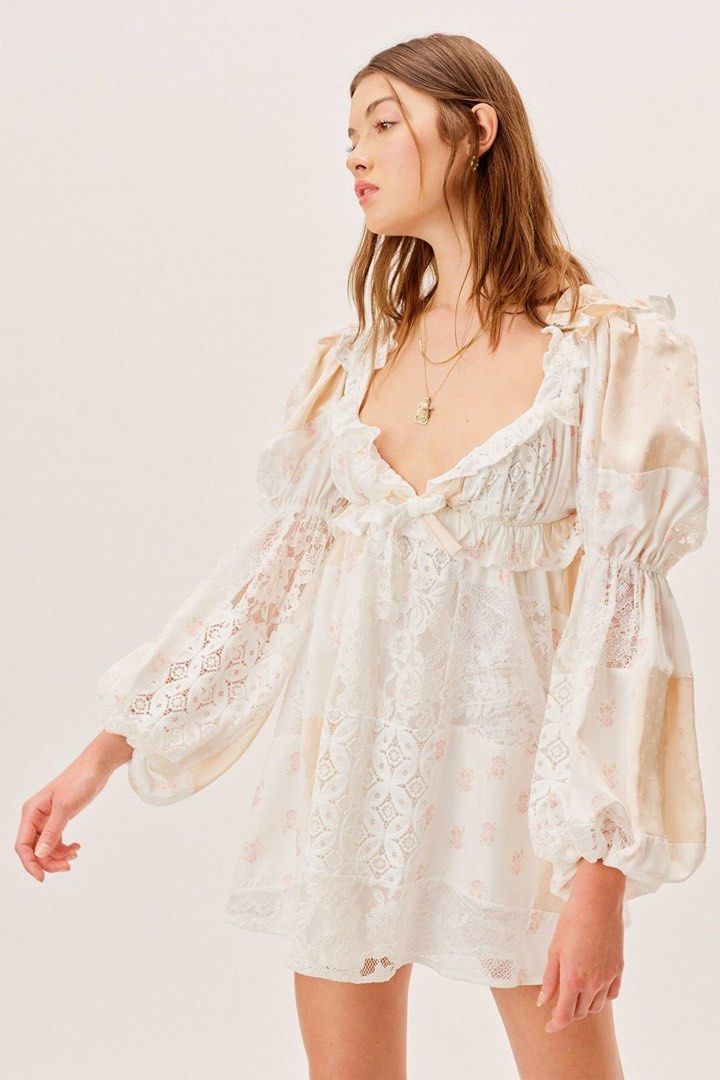 For love and lemons rosie ruffled mini dress sales