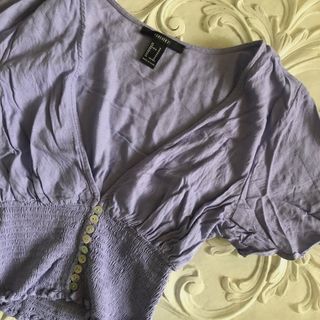 Forever 21 lilac smocked top