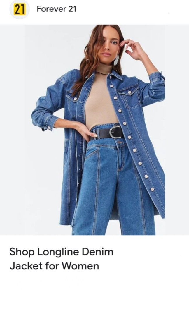 Forever 21 best sale longline denim jacket