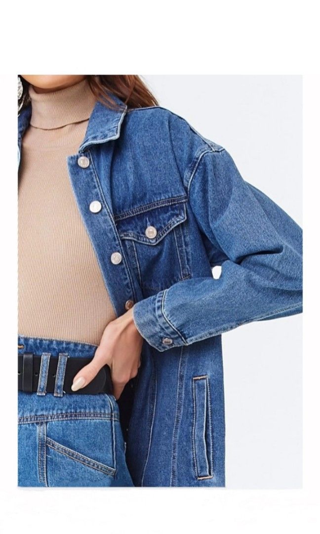 Forever 21 sales longline denim jacket