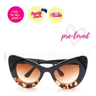 [FREE SHIPPING] PRE-LOVED Brown Leopard Print Cat-Eye Sunglasses