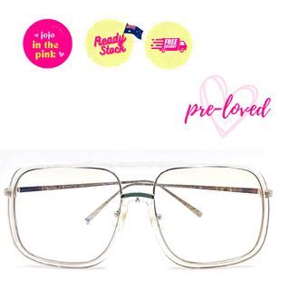 [FREE SHIPPING] PRE-LOVED Oversized Clear Rectangle Glasses