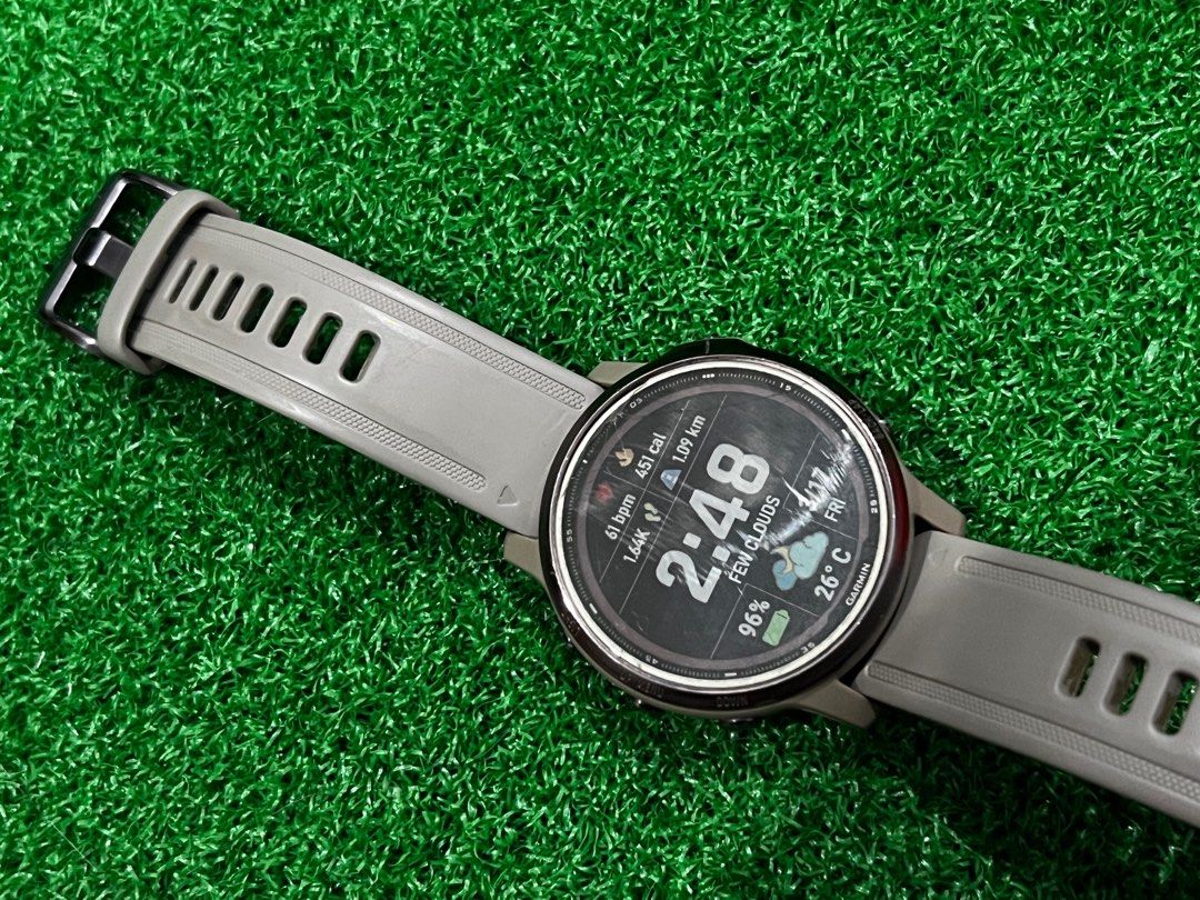 Garmin Fenix 6s Pro Solar Amethyst Steel with Shale Gray Band