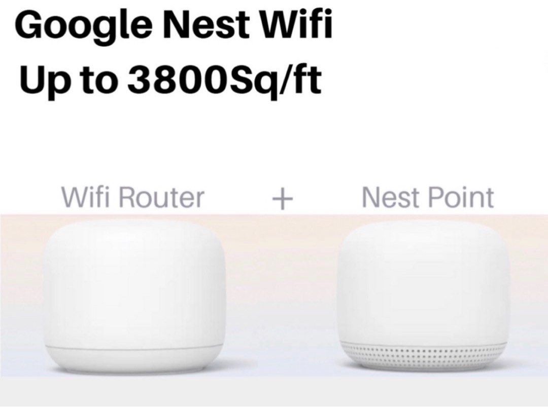 Google Nest Router (2nd Gen) + one Google Point bundle, Computers