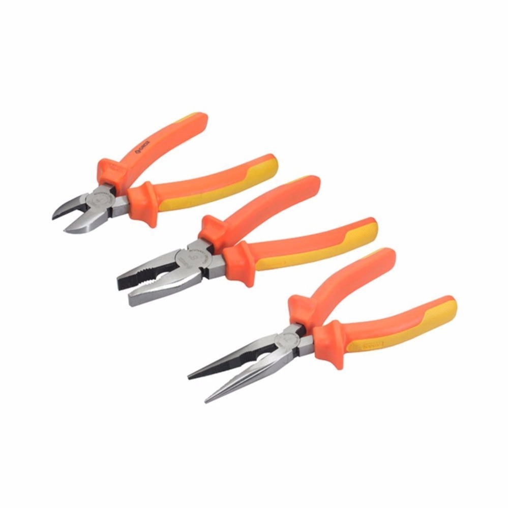Groz 3 pc. Insulated Plier Set 1000V Safe, Commercial & Industrial
