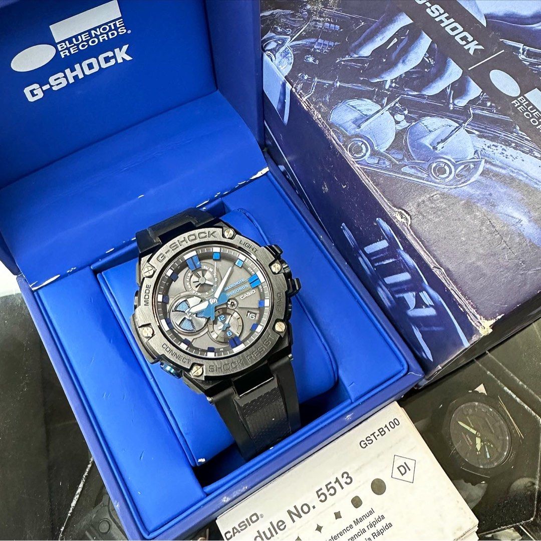 カシオ G-SHOCK GST-B100BNR-1AJR ブルーノートレコード - 腕時計 ...